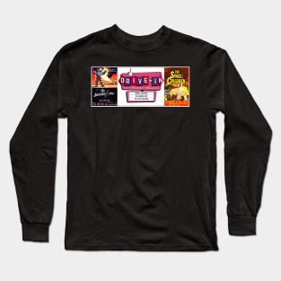 Drive-In Double Feature - Invisible Boy and Space Children Long Sleeve T-Shirt